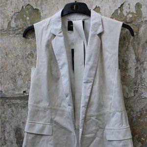 Lafayette 148 Leather Waistcoat NWT Petite Size